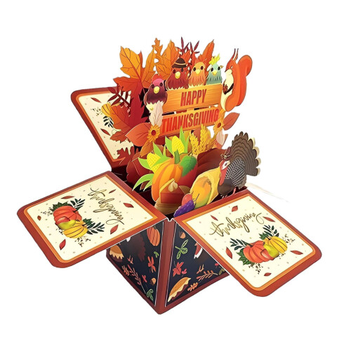 Thanksgiving Card Harvest Theme 3D Design 2