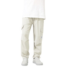 Boys Baggy Cargo Pants White Elastic Waist 8-9 Years