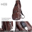 Sac bandoulière unisexe marron 4