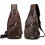 Sac bandoulière unisexe marron 8