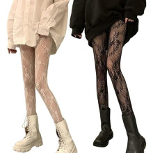 Women's Hollow Floral Lace Fishnet Tights 2 pcs