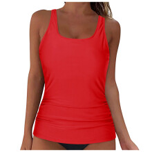 Women's flowy tankini top modest loose fit