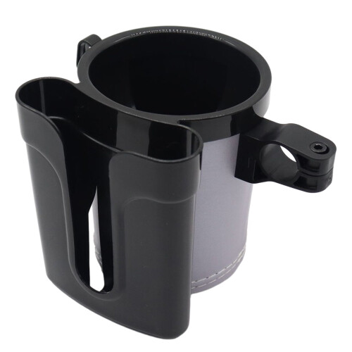 Universal cup holder with phone mount for stroller bike