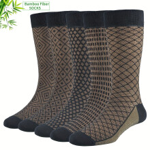 Men's Bamboo Fiber Mid-Calf Socks 5 Pairs