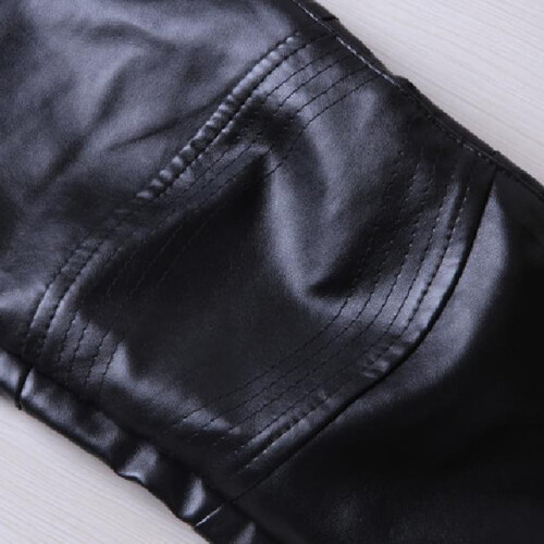 UTTOASFAY Men's Slim Fit Leather Pants 1
