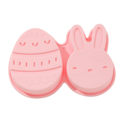 Easter silicone baking molds bunny egg shape 6 pcs