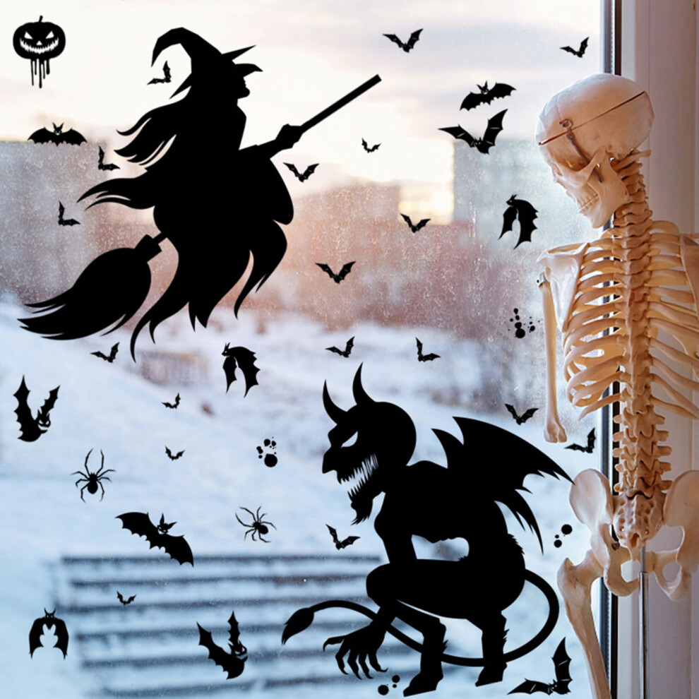 Halloween window clings scary monster silhouettes 2 pack