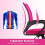 Ergonomic Office Chair Pink Adjustable Height with Armrests 2
