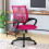 Ergonomic Office Chair Pink Adjustable Height with Armrests 5
