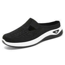 Willtoo Arch Support Slip-Ons for Women – Tennis, Walking & Nurse Shoes, Wide Width, Non-Slip, Compatible with Valentine’s Day Gift – Black 6.5W