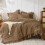 Twin Comforter Set Oak Brown Seersucker Microfiber 2-Pc 1