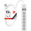 Surge Protector White 6 Outlet 15ft Cord 800J 1