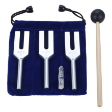 Tuning Forks Set Aluminum Alloy 3 pcs 4096 Hz 4160 Hz 4225
