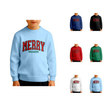 Kids Long Sleeve Crewneck Print Sweatshirt Thermal Pullover