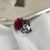 Rød Rose Justerbar Åben Ring til Kvinder Gotisk Blomsterdesign 7
