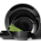 Fine Porcelain Dinnerware Set 12-Piece for 4 People Black 1