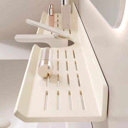 Bathroom Vanity Shelf with Mirror and Storage