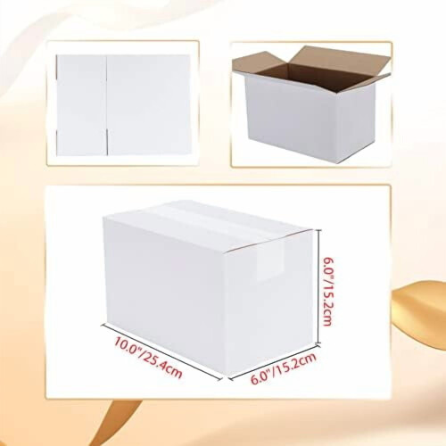 Verzenddozen 10x6x6 inch, wit, gegolfd, set van 40 1