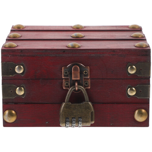 Wooden Chest Box with Lock 1pc
