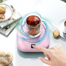 USB Coffee Stirrer Mug Saucer Pink Portable Quiet