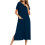 Women's Winter Warm Robe with Pockets Navy 2X 2