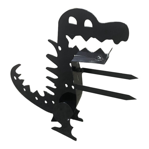 Dinosaur-shaped hot dog holders grill roller 4-pack