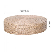 Straw Cushion Floor Tatami Pouf 45cm Round
