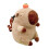 Capybara plush backpack khaki casual lightweight 1