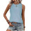 Women's printed round neck vest breathable 1