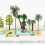 Fake Palm Trees Olive Green 20Pcs 1