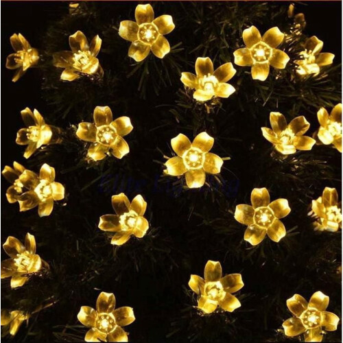 Solar Cherry Blossom Lights Weatherproof 10m