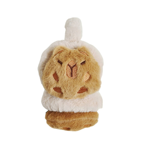 Plush Ear Muffs Cartoon Capybara Design Warm Comfortable