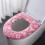 Housse de siège de toilette avec fermeture éclair et broderie 1