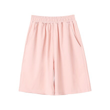 AWZXDE Boys' and Girls' Solid Cargo Shorts Pink 9-10 Years