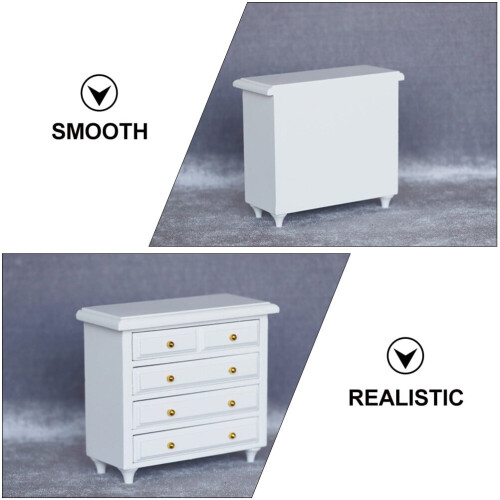 Wooden Nightstand White 1 Piece 1
