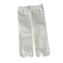 Flip Flop Socks for Women Soft Casual Split Toe White