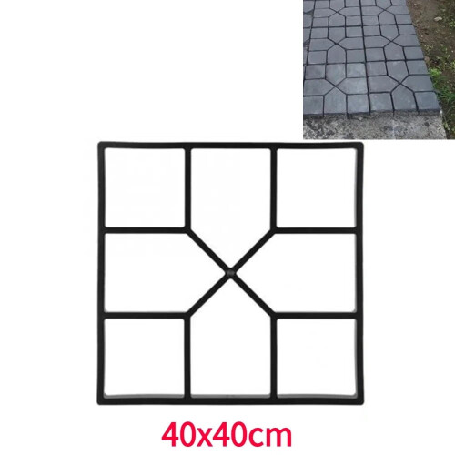 DIY stone brick paver mold for concrete garden paths