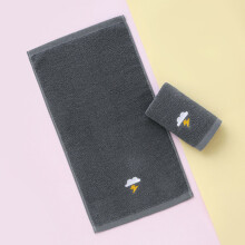 Xoxingysm Bath Towel Set – 4pc Cotton Hand Towels, Soft & Highly Absorbent, 14x29", White/Blue/Gray