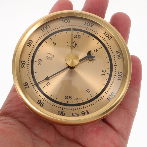 Worgeous Home Barometer Metal Portable Dial 1Pack 2