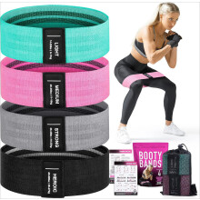 Fabric Resistance Bands for Glutes and Thighs 4-Pack