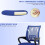 Ergonomic Office Chair Blue Adjustable Height with Armrests 3
