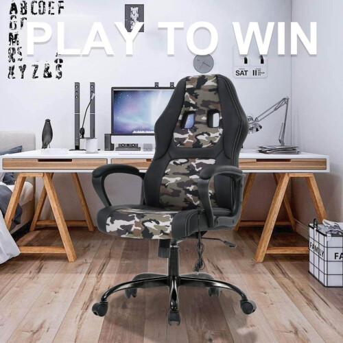 PC Gaming Chair with Massage and Lumbar Support, 2