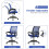 Ergonomic Office Chair Blue Adjustable Height with Armrests 4