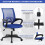 Ergonomic Office Chair Blue Adjustable Height with Armrests 5