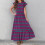 Mikilon Mädchen Freizeitkleid mit Karomuster, Maxikleid, Kurzarm, Größe 6-12 4