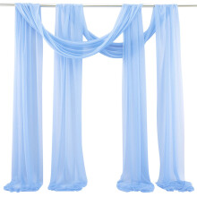 Pannelli per tende in voile di poliestere trasparente, confezione da 2