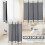 Fabric Room Divider Grey Folding 4-Panel Freestanding 5