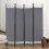 Fabric Room Divider Grey Folding 4-Panel Freestanding 6