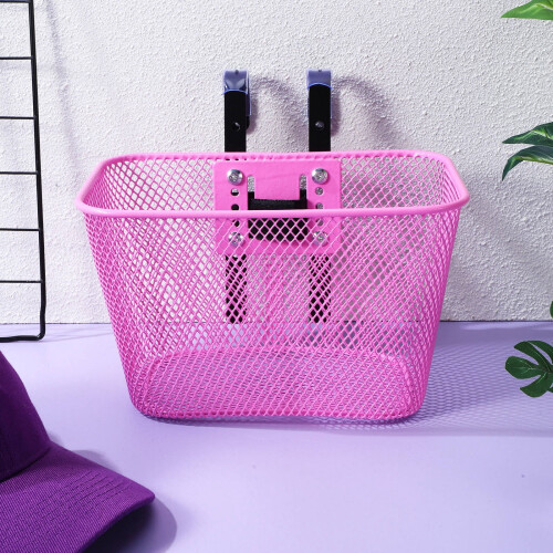 Kids Bike Basket Iron Square Mesh Front Handlebar 1 Pack