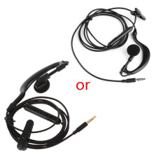 D-shaped soft ear hook earpiece 3.5mm single-side headset
